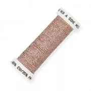 Metalized thread for Luneville embroidery Sextant braided 4 rosegold (013) x10m