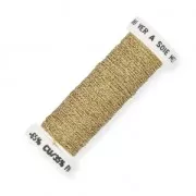 Metalized thread for Luneville embroidery Sextant braided 4 Gold (002) x10m