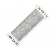 Metalized thread for Luneville embroidery Sextant braided 4 Silver (001) x10m|raw }}