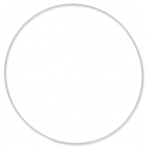 Element for beadweaving round 60 mm Rhodium tone