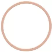 Element for beadweaving round 20 mm - Doré rose x1