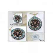 Element for beadweaving round fancy 45 mm nude brass