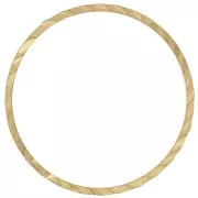 Spacer for beadweaving round fancy 25 mm nude brass