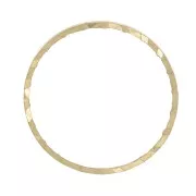 Spacer  for beadweaving round fancy 14 mm nude brass