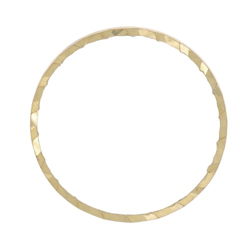 Spacer  for beadweaving round fancy 14 mm nude brass