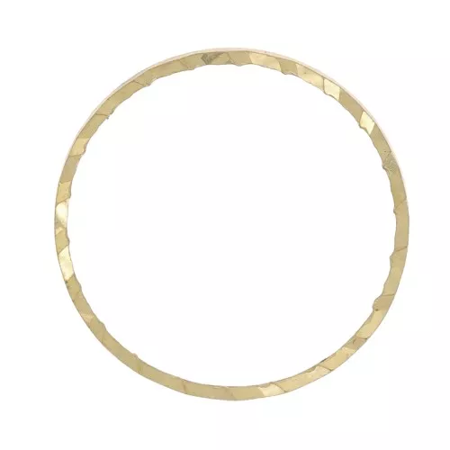 Spacer for beadweaving round fancy 14 mm nude brass