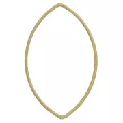 Spacer  for beadweaving navette fancy 21x13 mm nude brass