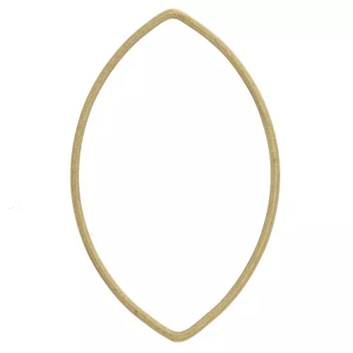 Spacer for beadweaving navette fancy 21x13 mm nude brass