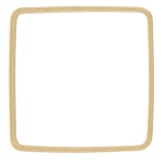 16 mm square mounting and weaving ring in raw brass x1