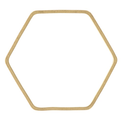 Spacer for beadweaving hexagone 21x19 mm nude brass x1