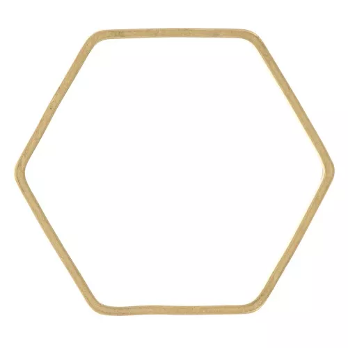 Spacer for beadweaving hexagone 21x19 mm nude brass x1