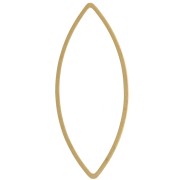 Spacer  for beadweaving navette 41x17 mm nude brass