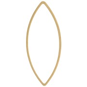 Spacer  for beadweaving navette 28x9 mm nude brass