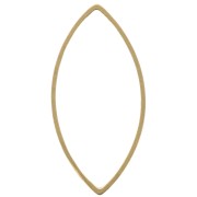 Spacer  for beadweaving navette 22x11 mm nude brass
