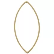 Spacer  for beadweaving navette 22x11 mm nude brass