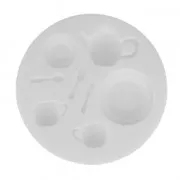 Mini silicone mold for polymer clay Dishes