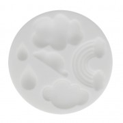 Mini silicone mold for polymer clay cloud|raw }}