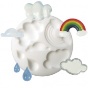 Mini silicone mold for polymer clay cloud