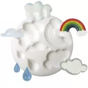 Mini silicone mold for polymer clay cloud