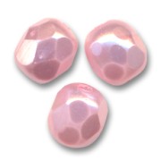 Fire Polished faceted round beads 6mm Rose Pearl x25