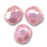 Fire Polished faceted round beads 6mm Rose Pearl x25