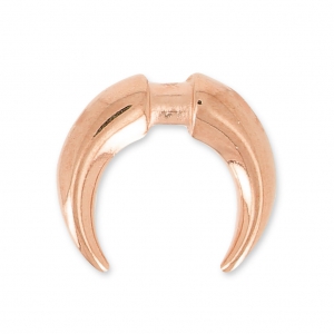 Metal charm half-moon or horn to be customized 15mm Rosegold tone x1