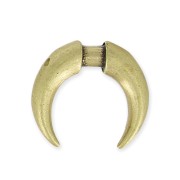 14.5 mm half-moon or horn-shaped metal charm to customize - Bronze x1