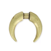 14.5 mm half-moon or horn-shaped metal charm to customize - Bronze x1