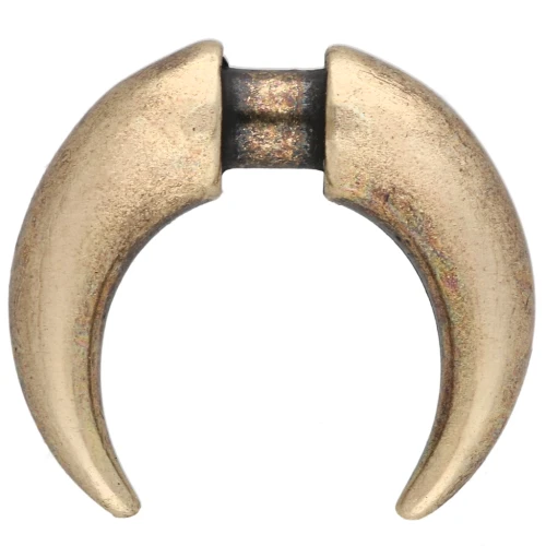 14.5 mm half-moon or horn-shaped metal charm to customize - Bronze x1