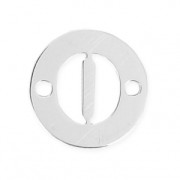 Round spacer 2 holes Letter O 8.5 mm 925 Silver x1|raw }}