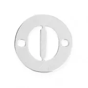 Round spacer 2 holes Letter O 8.5 mm 925 Silver x1