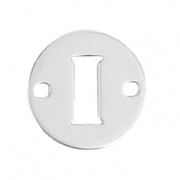 Round spacer 2 holes Letter I 8.5 mm 925 Silver x1|raw }}