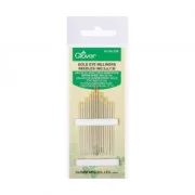 Clover gold eye milliners needles n°3/5/7/9 x16