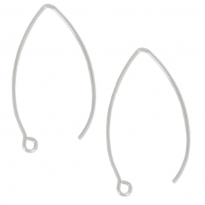 Earwires 40mm Stainless Steel x2