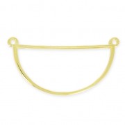 Spacer half-circle 2 holes to be customized 20x37 mm fine Gold plated x1|raw }}