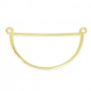 Spacer half-circle 2 holes to be customized 20x37 mm fine Gold plated x1