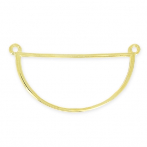 Spacer half-circle 2 holes to be customized 20x37 mm fine Gold plated x1