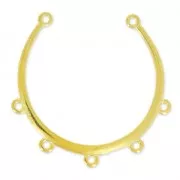 Ethnic spacer for a 5 row jewelery to be customized 36 mm fine Gold plated x1