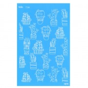Silk Screen Moiko 74x105 mm - cactus design 7.04|raw }}