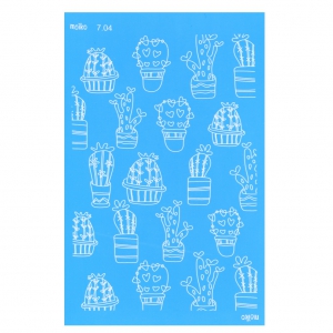Silk Screen Moiko 74x105 mm - cactus design 7.04