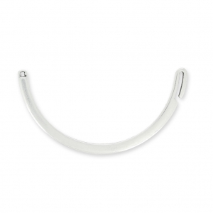 Half bracelet to personalize with hook for 1mm cord Fine Antique silver plating