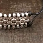 2 rings metal spacer 12 mm for lace of 1.5 mm Gold tone