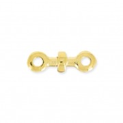 2 rings metal spacer 12 mm for lace of 1.5 mm fine Gold plated|raw }}