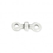 2 rings metal spacer 12 mm for lace of 1.5 mm Fine Antique silver plating|raw }}