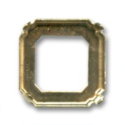 Cabochon setting PureCrystal 4675 square-shaped 23mm gold-colored|raw }}