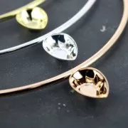 Setting tubes pendant 4320 18x13 fine Gold plated x1