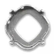 Cabochon setting PureCrystal 4470 square-shaped 18mm Old silver tone