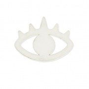 Metal spacer lucky-charm eye 20 mm Silver tone x1|raw }}