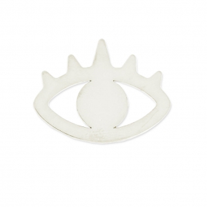 Metal spacer lucky-charm eye 20 mm Silver tone x1