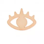 Metal spacer lucky-charm eye 20 mm Pink gold tone x1